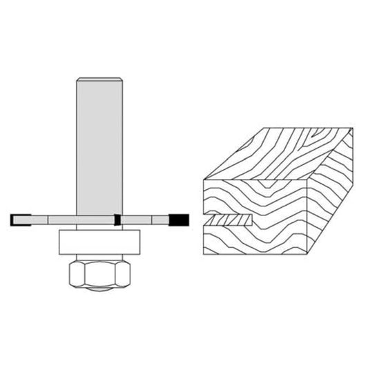 1/16" Kerf 1/2" Shank Diameter A-5 Arbor