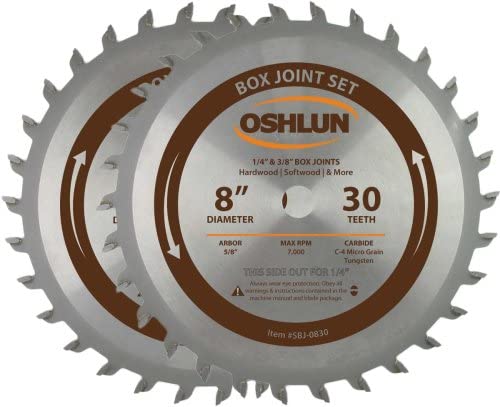 Oshlun 8-Inch Box and Finger Joint Set