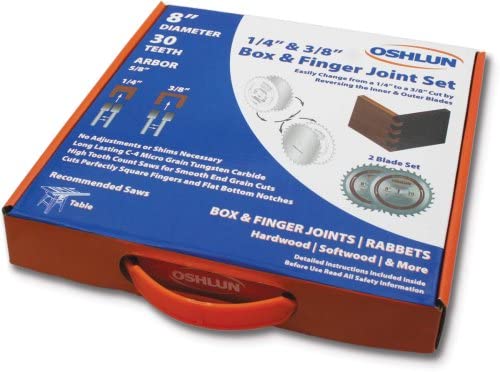 Oshlun 8-Inch Box and Finger Joint Set