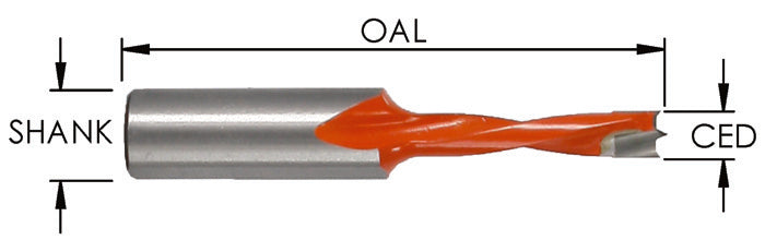 11MM Bor BIT X 70 MM OAL X LH Rot