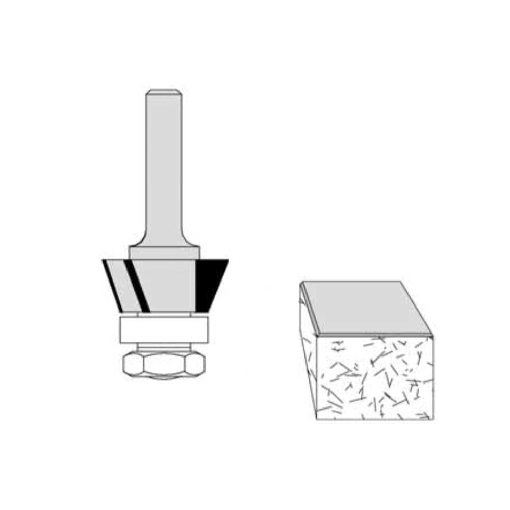 9 Degree Bevel 1/4" Shank Diameter 3/8" Cutting Length A-9 Repl-Arbor