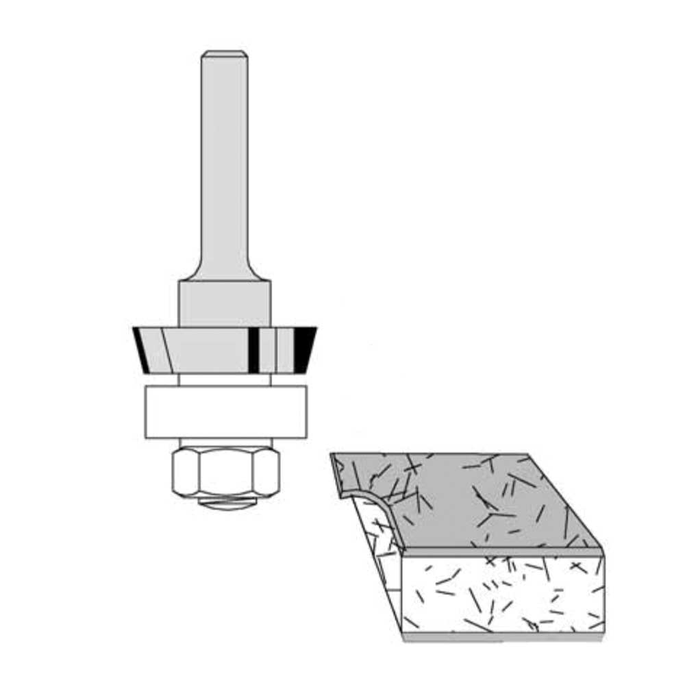 25 Degree Bevel 1/4" Shank Diameter 1/4" Cutting Length A-1 Repl-Arbor