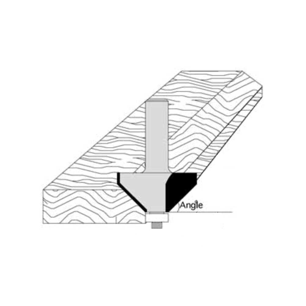 2" Cutting Diameter 45 Degreen Angle of Cut 1/2" " Shank Diameter 13/16" Cutting Length