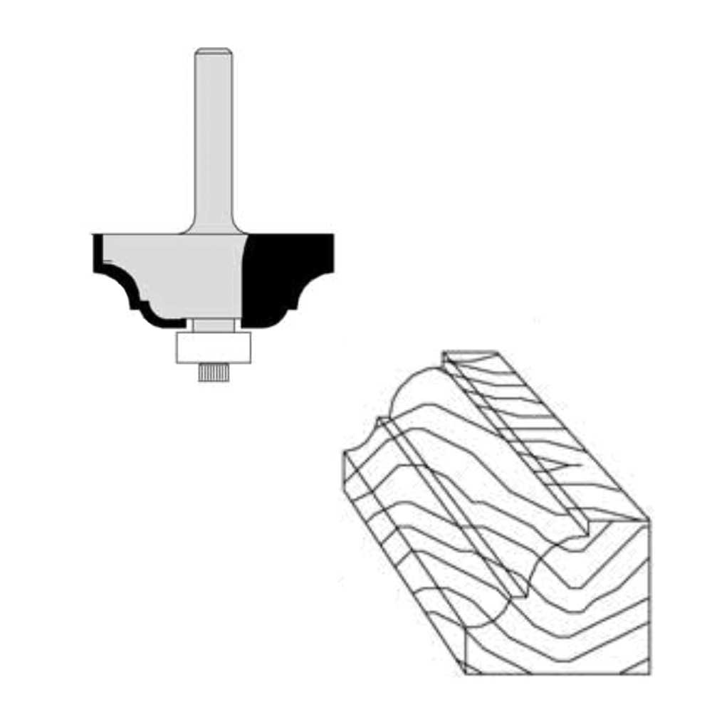 1-1/4" Cutting Diameter 1/4" Shank Diameter 1/2" Cutting Length 3/16" Radius 3/16" Radius