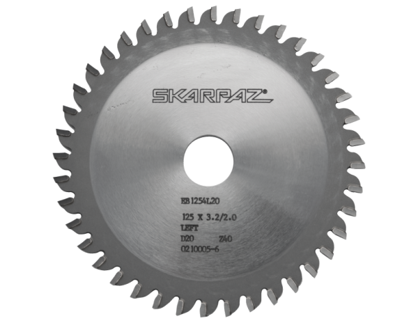 125MM Diameter 40 Teeth 0LEFT Tooth Style 2.0 Plate 3.2 Kerf 20MM Bore