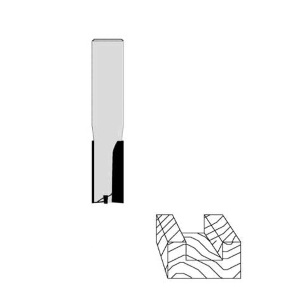 2 Flutes 3/8" Cutting Diameter 1/2" " Shank Diameter 1" Cutting Length 2-3/4" Overall Length