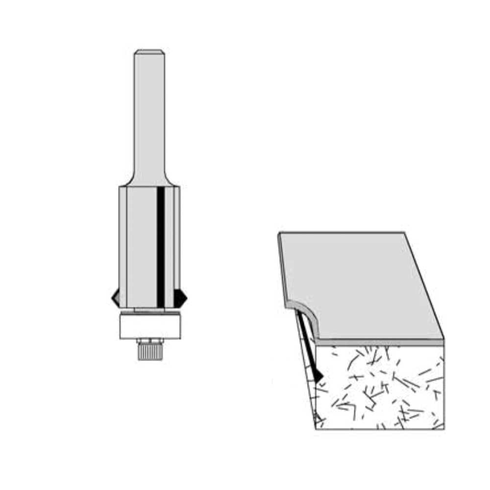 5/8" Cutting Diameter 1/4" " Shank Diameter 1" Cutting Length