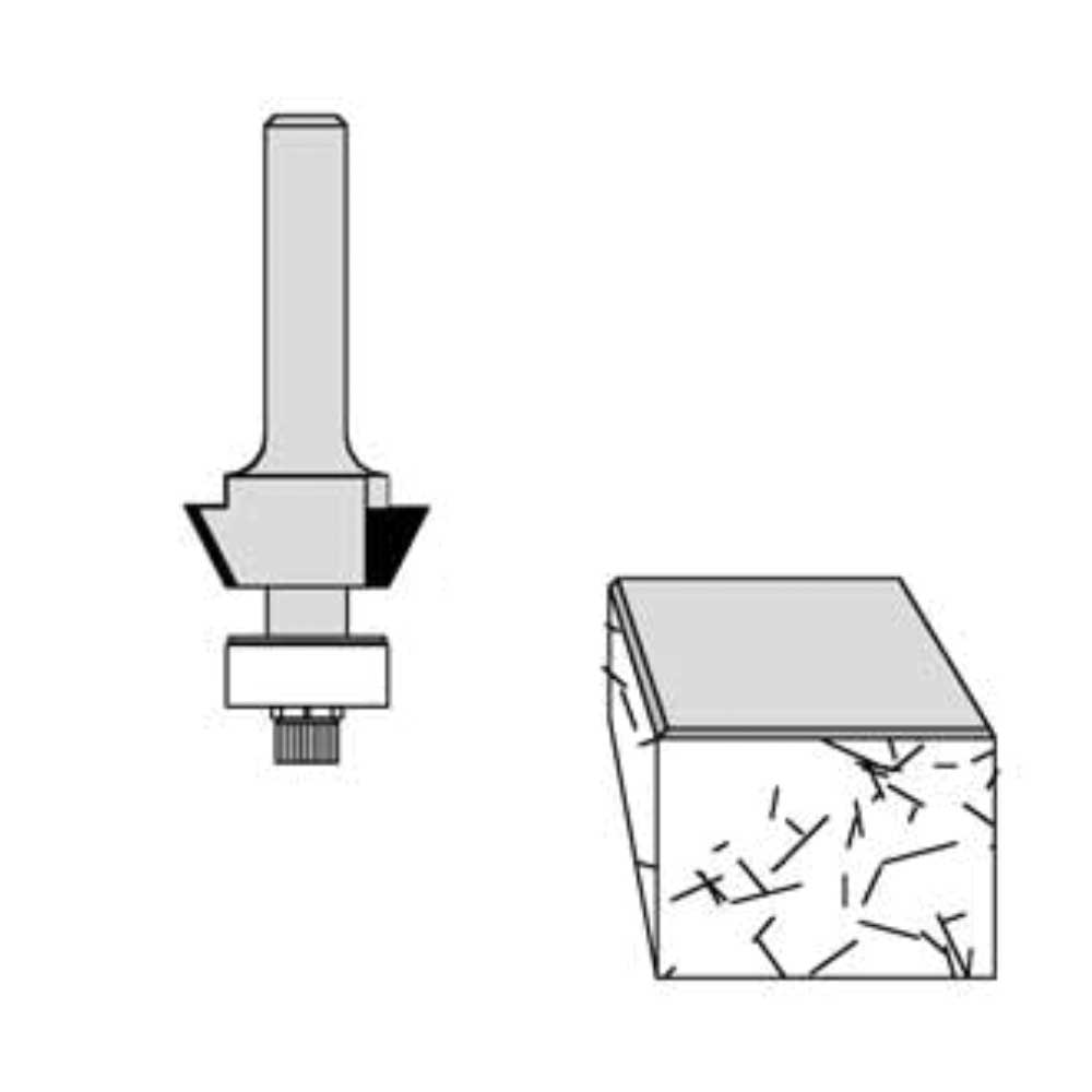 2 Flutes 25 Degree 1/4" " Shank Diameter 1/4" Cutting Length