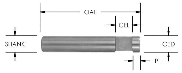 SC FLUSH TRIM DADO CUT 1/4 CD X 1/4 CL X 1/ 4 SHK X 1 1/2 OAL