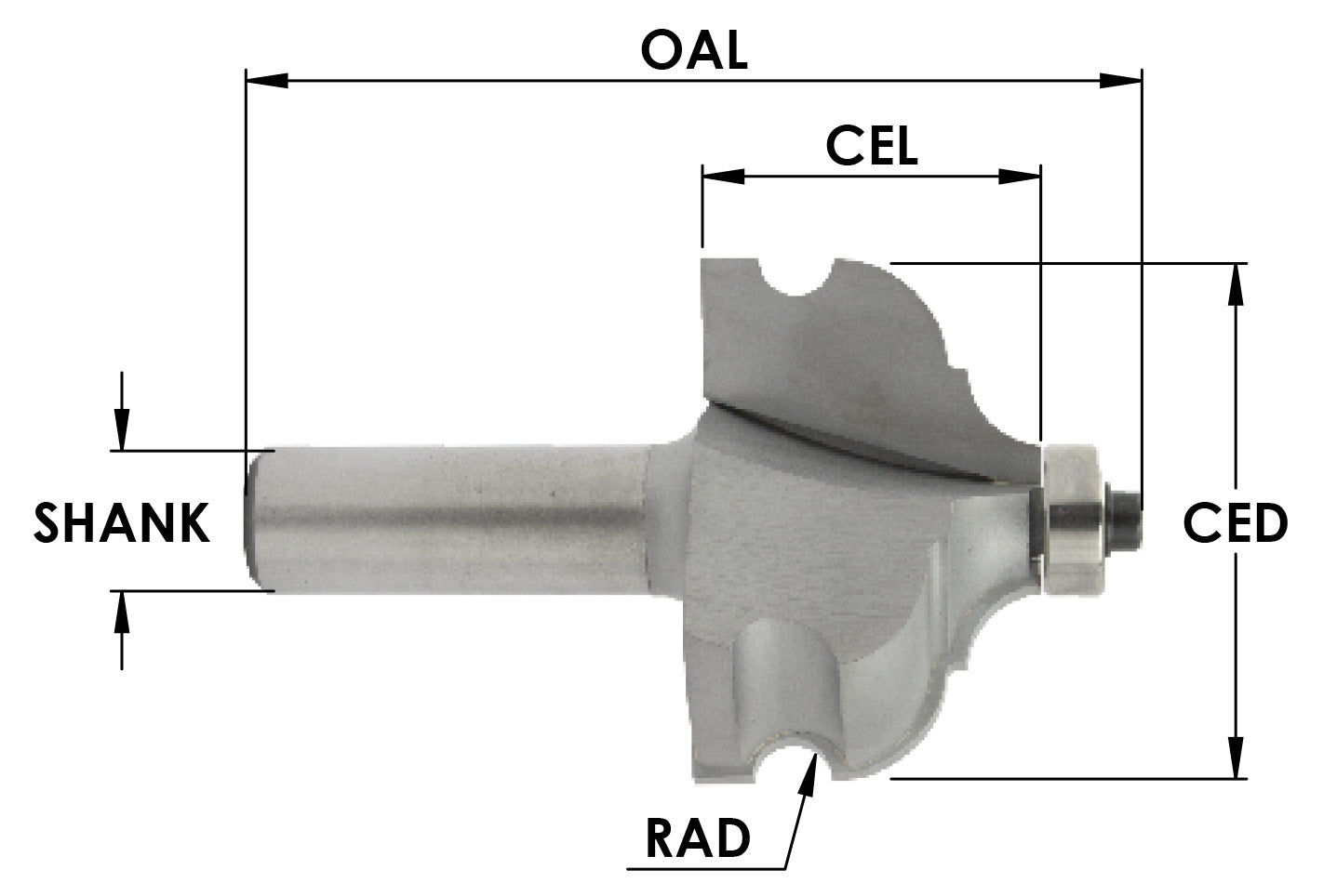 Molding Detail 3/16" bead x 1-1/4" Lg Dia