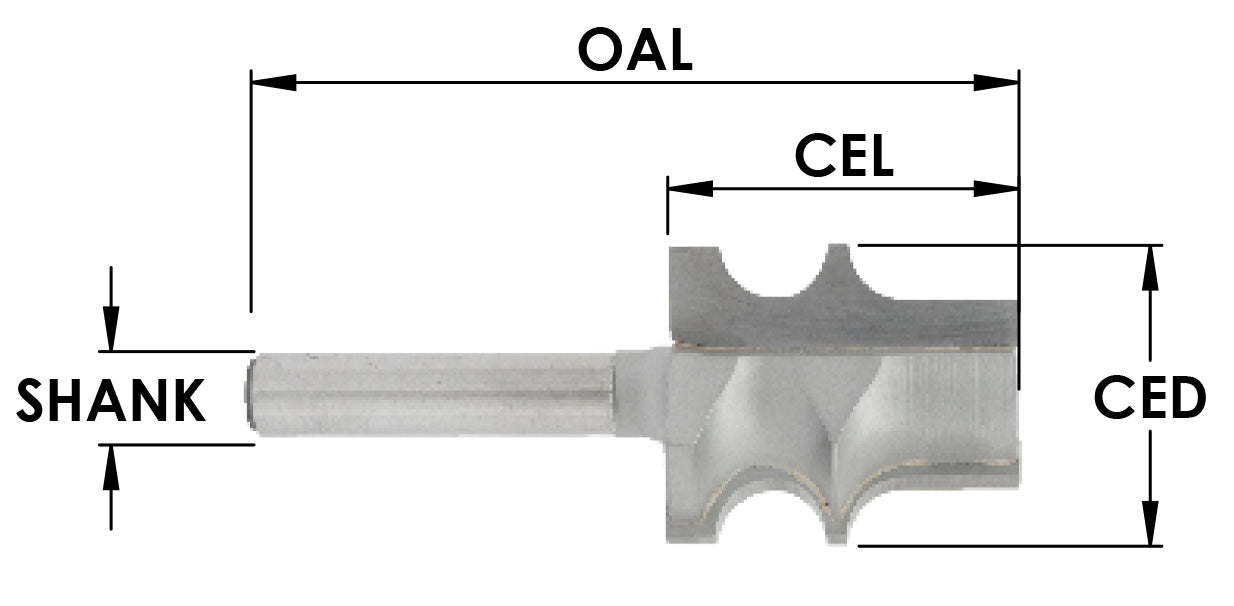 Taper Reed 5/32" Rad x 7/8" CED x 1" CEL