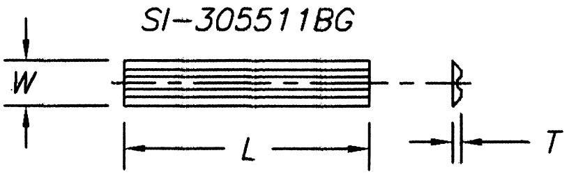 Insert 40 x 5.5 x 1.1 Back Groove (10 per box)