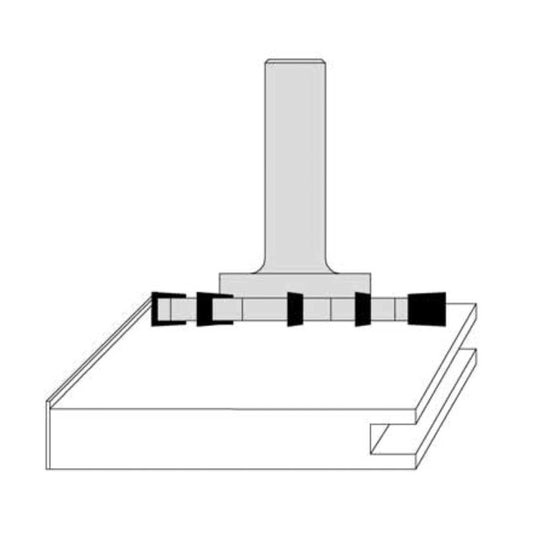 2" Cutting Diameter 1/4" Shank Diameter 6 No. of Wings 1/4" Kerf