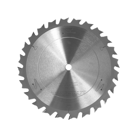 10" Diameter .126" Kerf .087" Plate 5/8" Bore 24 Teeth 20 Degree Hook Anti-Kickback