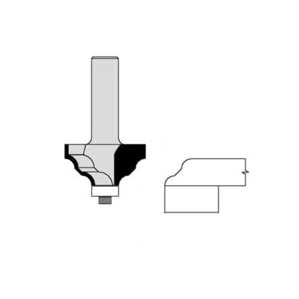 1-1/2" Cutting Diameter 1/2" Shank Diameter 3/4" Cutting Length 3/16" Radius