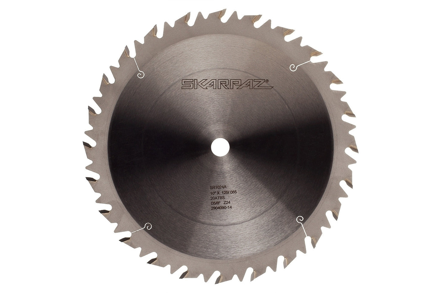 10" Diameter 24 Teeth 20ATB-S Grind .085 Plate .125 Kerf 5/8" Bore
