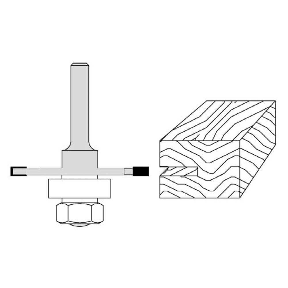 .080" Kerf 1/4" Shank Diameter A-4 Arbor
