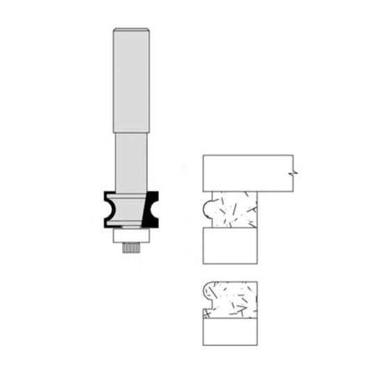 3/4" Cutting Diameter 1/2" Shank Diameter 1/2" Cutting Length 1/8" Radius