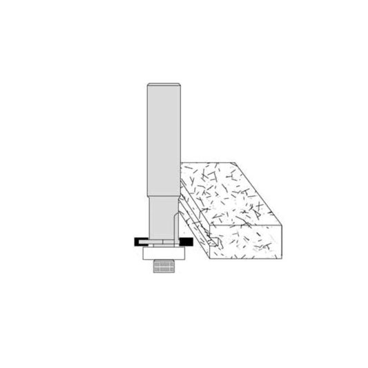 7/8" Cutting Diameter 1/2" Shank Diameter 3/8" Kerf 3/16" Inlay Depth