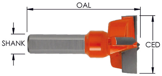35 MM Hinge Bit X 57 MM OAL X LH Rot