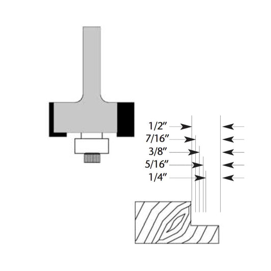 1-1/4" Cutting Diameter 1/4" " Shank Diameter 1/2" Cutting Length