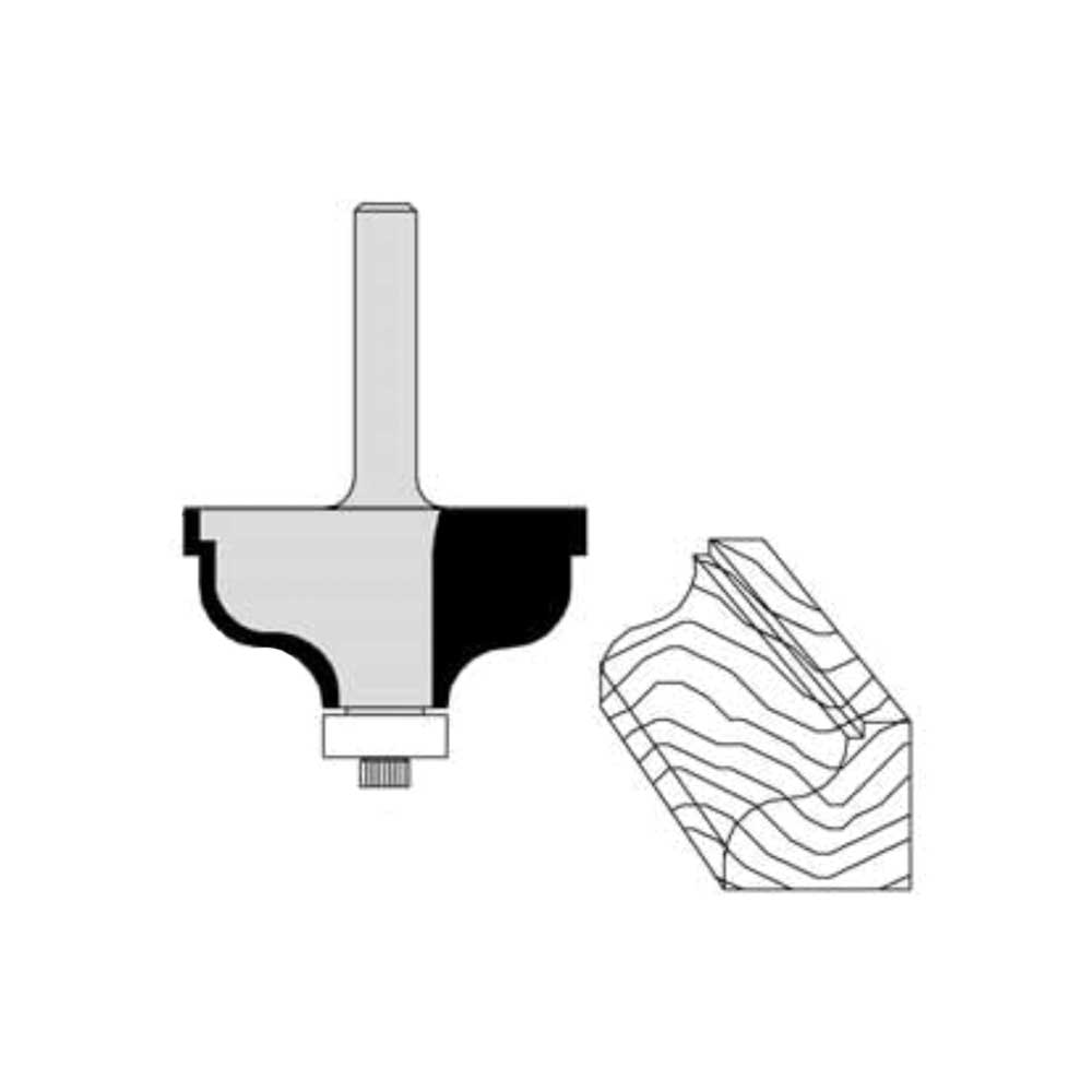 1-5/8" Cutting Diameter 1/2" Shank Diameter 13/16" Cutting Length 1/4" Radius