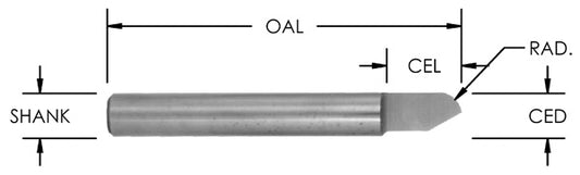 SC 1/8 RAD ROUND BOTTOM VEIN  1 FL