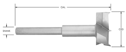 C/T 3 WING Drill X 13/16 CD X 1/2 SHK