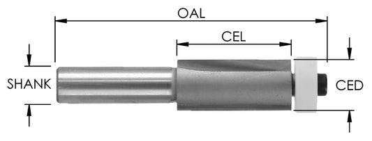 C/T Solid Surface F/T 3/4 CD x1"CL x1/2 Sh x 3-1/4