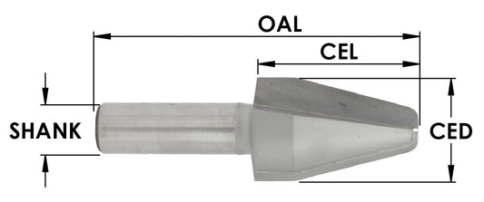 C/T 2 Fl Vertical Panel  15 Deg Angle. 1" Dia