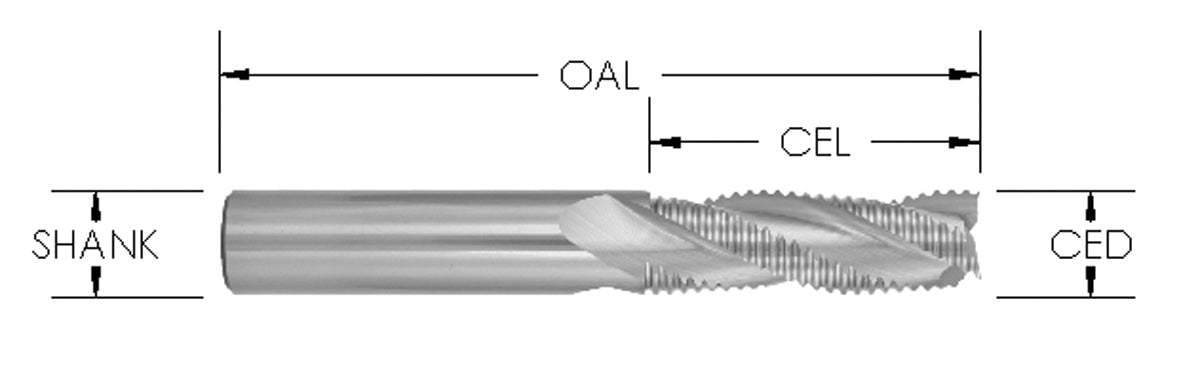 1/2CD x 1-3/4 CL x 1/2 SH x 4" SC Up 3 FL Sprl Ruf