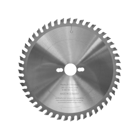 250mm Diameter 3.2mm Kerf 2.2mm Plate 30mm Bore 48 Teeth 12 Degree Hook