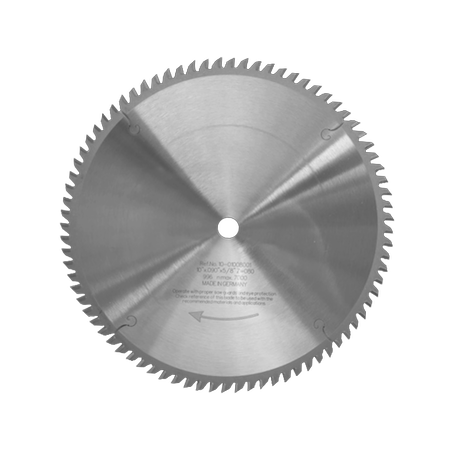 10" Diameter .090" Kerf .063" Plate 5/8" Bore 80 TC Teeth 5 Degree Hook