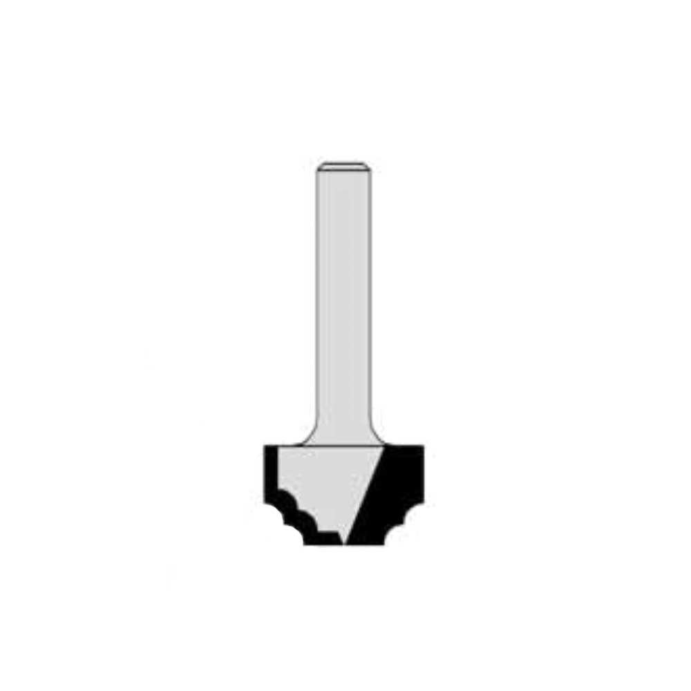 3/32" Radius 3/4" Cutting Diameter 1/4" Shank Diameter 7/16" Cutting Length 2-1/16" Overall Length 3/8"